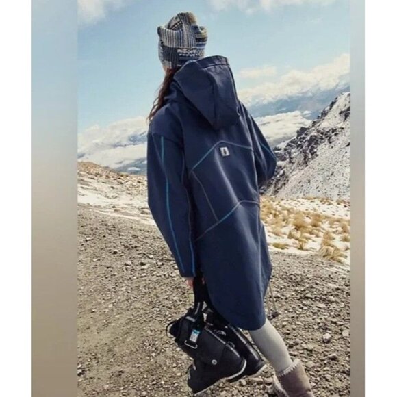 Free People Moon Magic Reflective Rain Parka Raincoat Waterproof Size M NWT - Picture 3 of 6